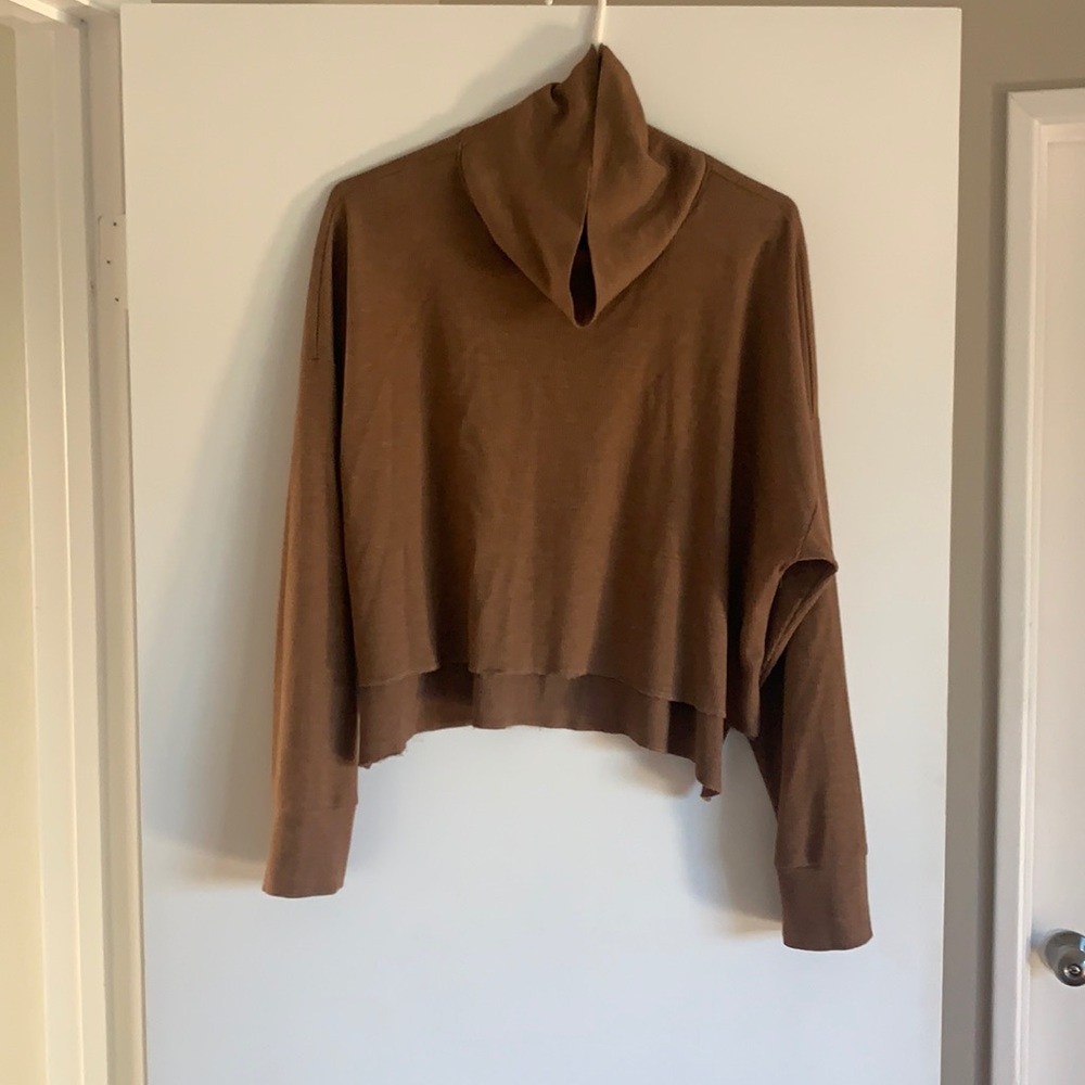 Cowl neck thermal blouse